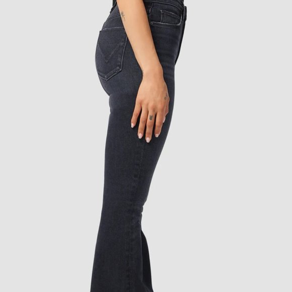 HUDSON JEANS Holly High Rise Flare Jeans in Mysterious Black Size 34 Petite New - Picture 10 of 14